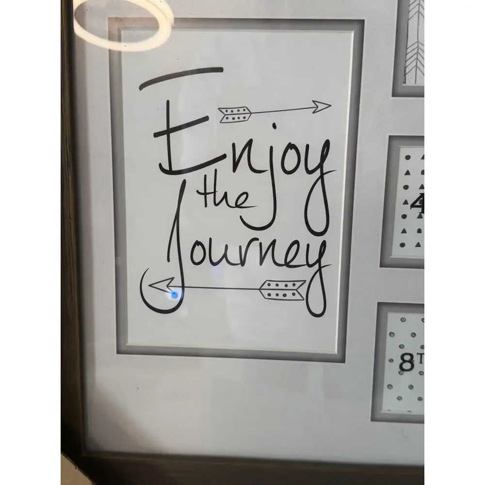 Enjoy The Journey K-12 Picture Frame Collage Barnwood Frame 19x15 Hobby Lobby